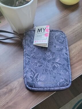 MyTagalongs Purple Floral Tech Accessories Organizer